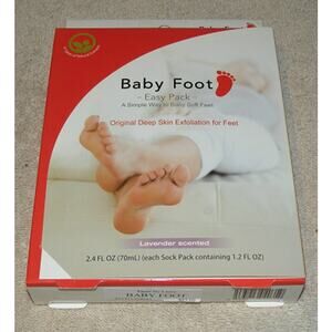 Baby Foot Easy Pack Original Deep Skin Exfoliation for Feet NEW Lavender 2.4 Oz